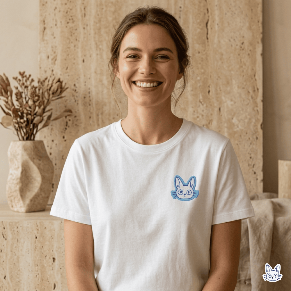Tee-Shirt Brodé EL GATO / Bleu