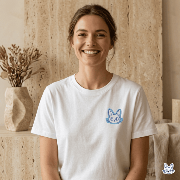 Tee-Shirt Brodé EL GATO / Bleu